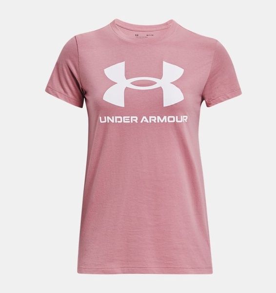 Pembe Kadın UA Sportstyle Graphic Kısa Kollu