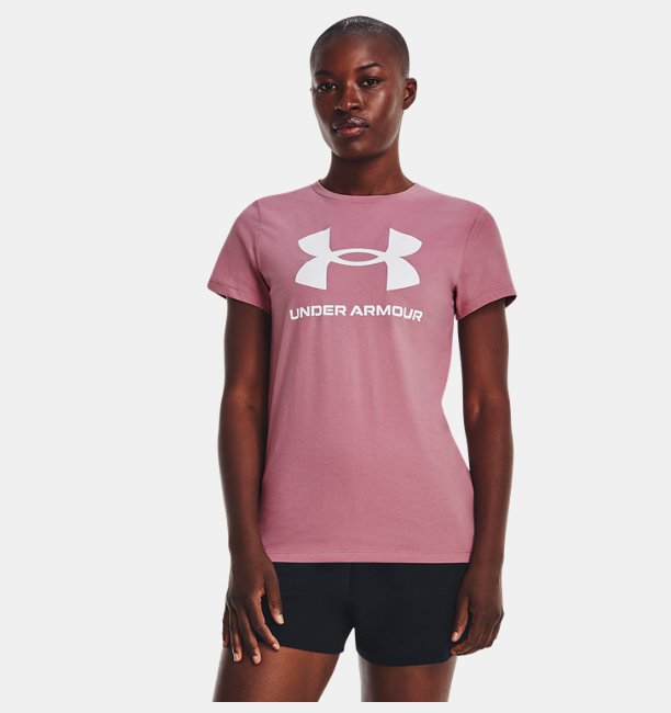 Kadın UA Sportstyle Graphic Kısa Kollu Pembe