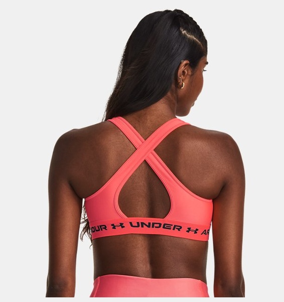 Pembe Kadın UA Crossback Mid Spor Sütyeni
