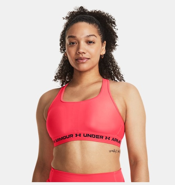 Pembe Kadın UA Crossback Mid Spor Sütyeni