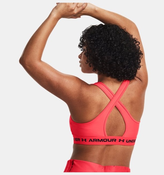 Pembe Kadın UA Crossback Mid Spor Sütyeni