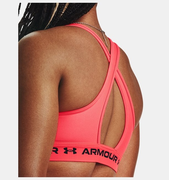 Pembe Kadın UA Crossback Mid Spor Sütyeni