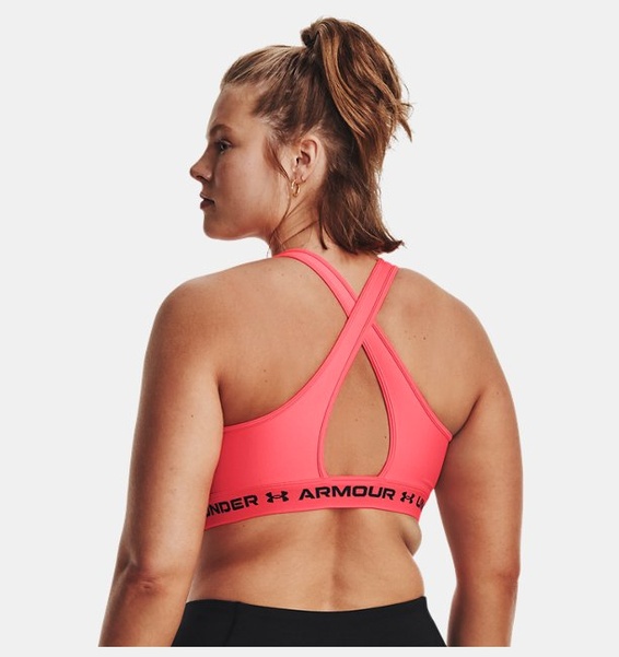 Pembe Kadın UA Crossback Mid Spor Sütyeni
