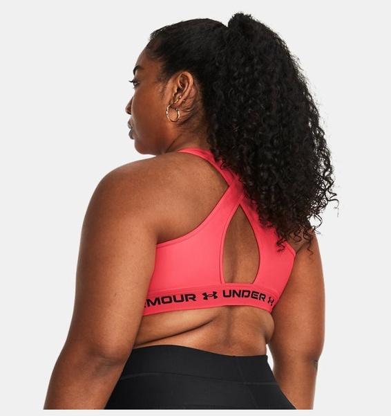 Pembe Kadın UA Crossback Mid Spor Sütyeni