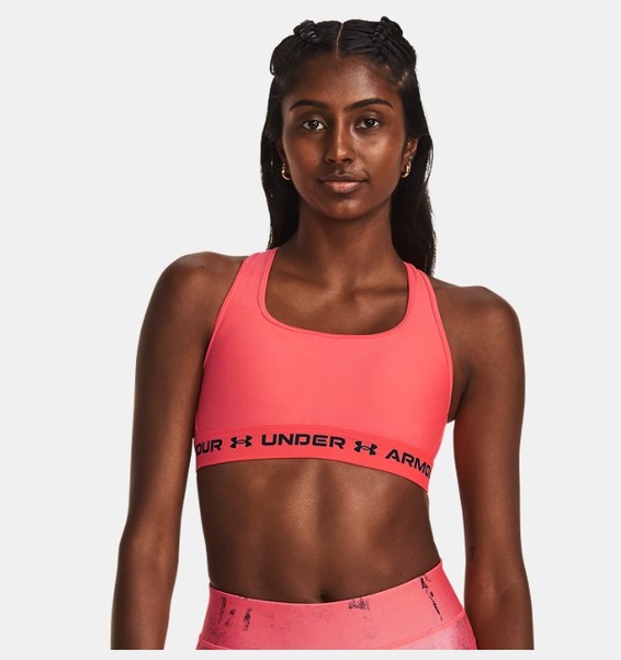 Pembe Kadın UA Crossback Mid Spor Sütyeni