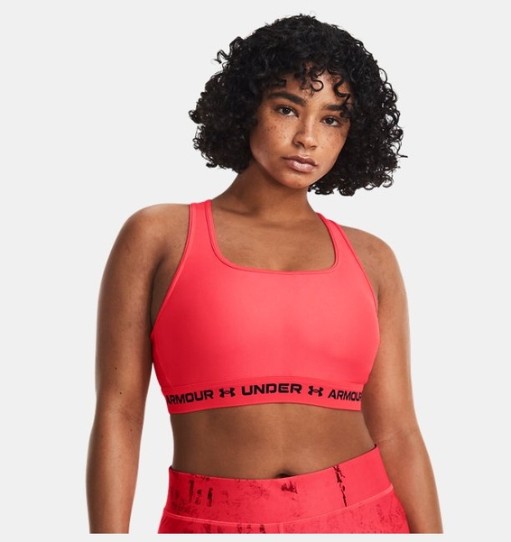 Pembe Kadın UA Crossback Mid Spor Sütyeni