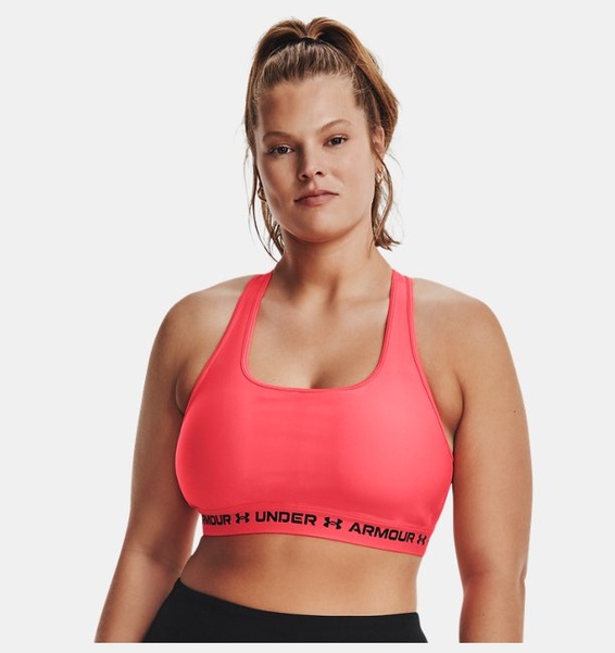 Pembe Kadın UA Crossback Mid Spor Sütyeni