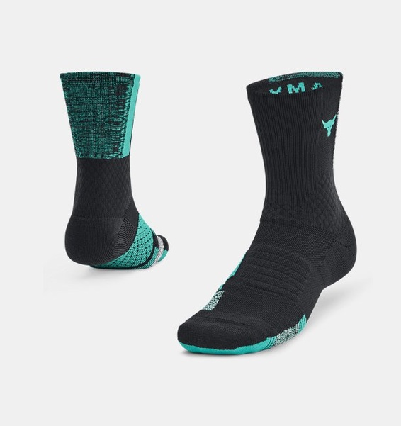 Siyah Unisex UA P Rock AD Playmker Tekli Paket Mid Çorap