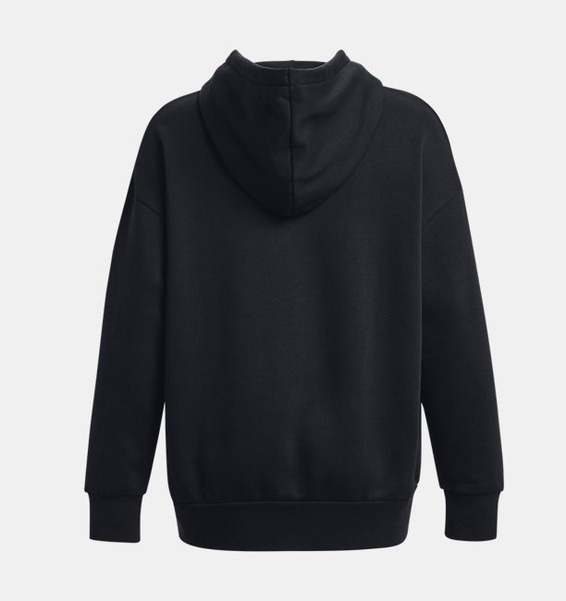 Siyah Kadın UA Icon Fleece Oversized Kapüşonlu Üst