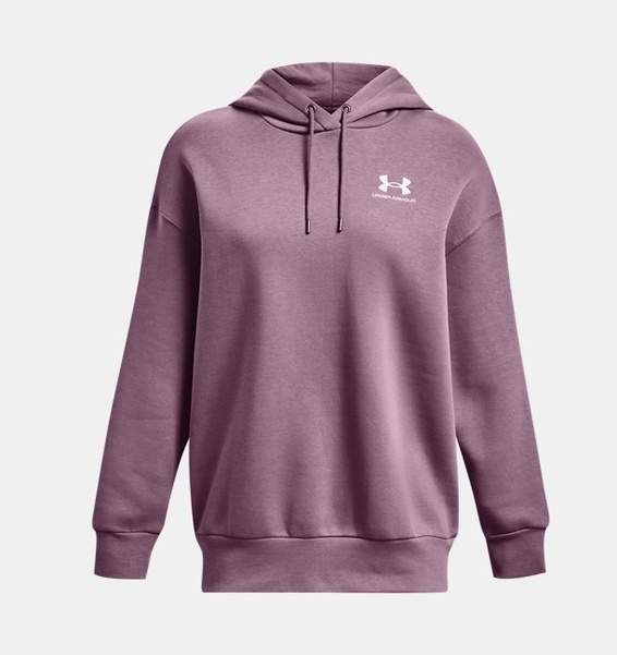 Mor Kadın UA Icon Fleece Oversized Kapüşonlu Üst
