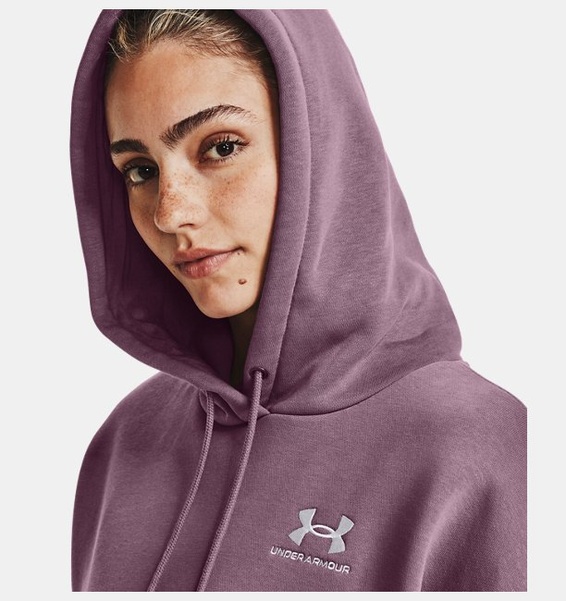 Mor Kadın UA Icon Fleece Oversized Kapüşonlu Üst