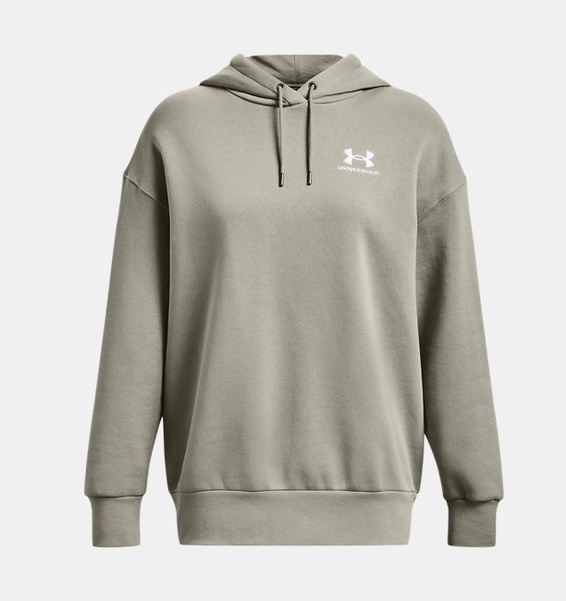 Yeşil Kadın UA Icon Fleece Oversized Kapüşonlu Üst