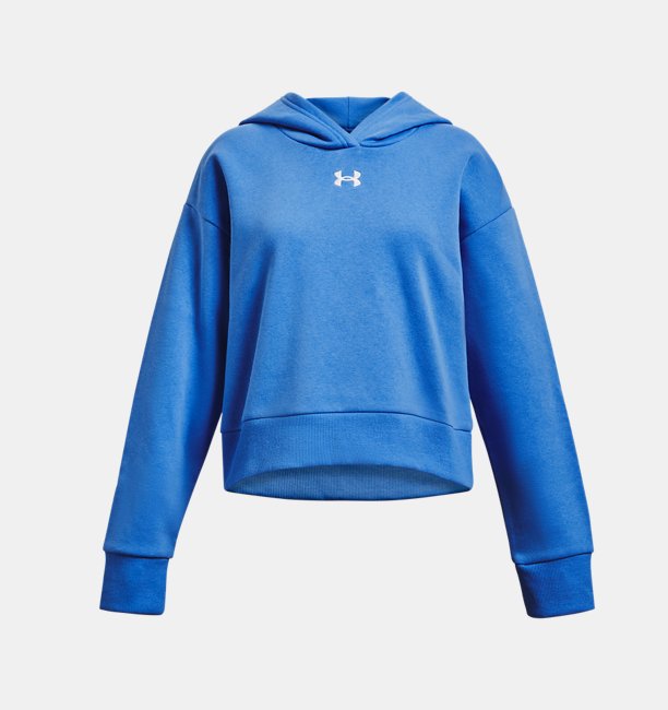 Çocuk UA Rival Fleece Kapüşonlu Üst Mavi