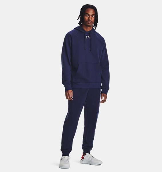 Lacivert Erkek UA Rival Fleece Kapüşonlu Üst