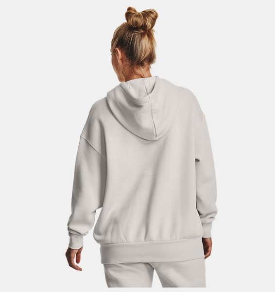Gri Kadın UA Icon Fleece Oversized Kapüşonlu Üst