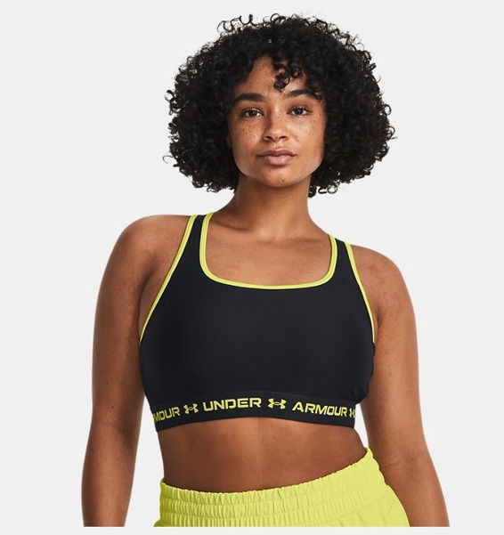 Siyah Kadın UA Crossback Mid Spor Sütyeni
