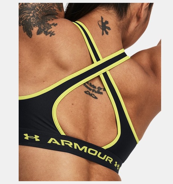 Siyah Kadın UA Crossback Mid Spor Sütyeni