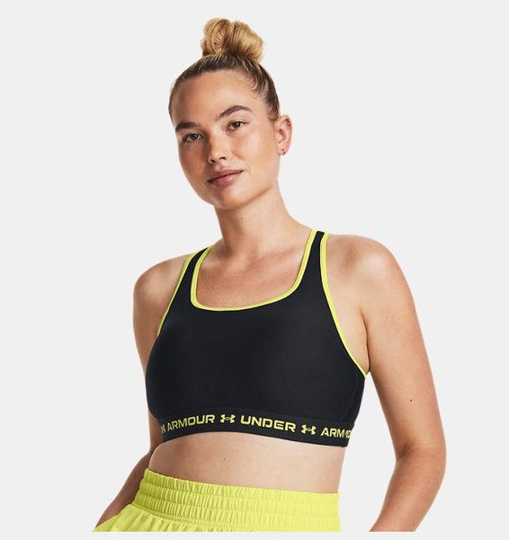Siyah Kadın UA Crossback Mid Spor Sütyeni