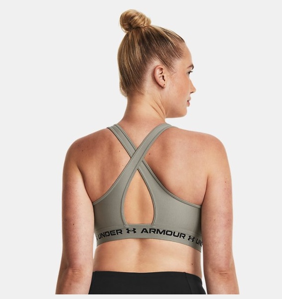 Yeşil Kadın UA Crossback Mid Spor Sütyeni