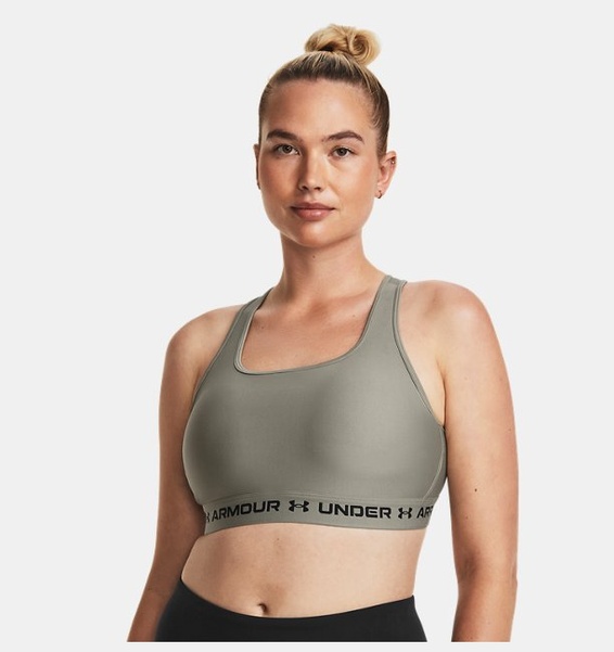 Yeşil Kadın UA Crossback Mid Spor Sütyeni