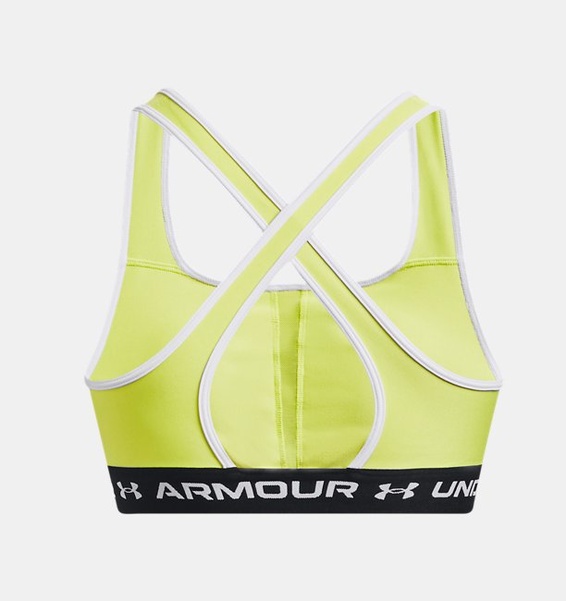 Sarı Kadın UA Crossback Mid Spor Sütyeni