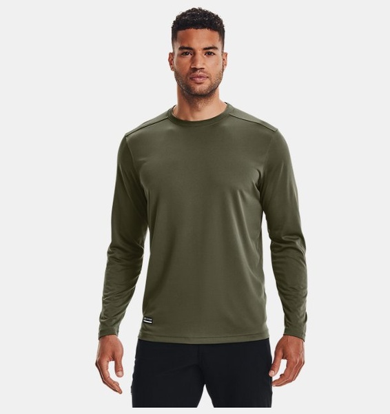 Yeşil Erkek Tactical UA Tech™ Uzun Kollu  T-Shirt