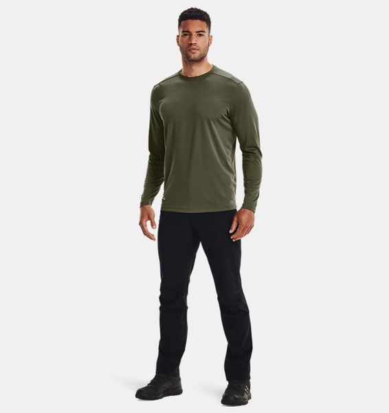 Yeşil Erkek Tactical UA Tech™ Uzun Kollu  T-Shirt