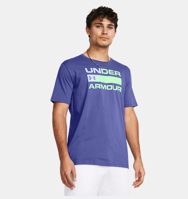 Erkek UA Team Issue Wordmark Kısa Kollu T-shirt Mor