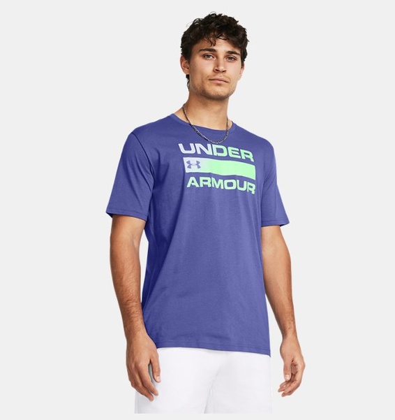 Mor Erkek UA Team Issue Wordmark Kısa Kollu T-shirt