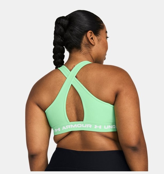 Neon Yeşil Kadın UA Crossback Mid Spor Sütyeni