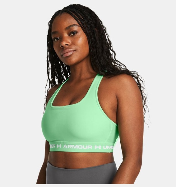 Neon Yeşil Kadın UA Crossback Mid Spor Sütyeni