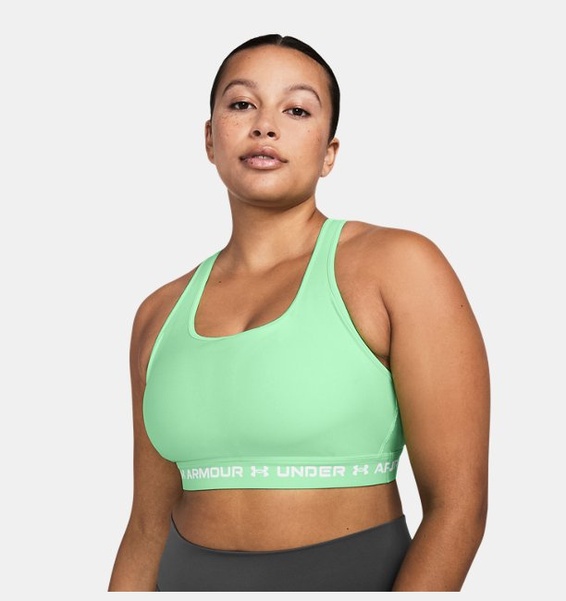 Neon Yeşil Kadın UA Crossback Mid Spor Sütyeni