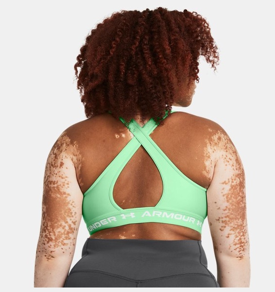 Neon Yeşil Kadın UA Crossback Mid Spor Sütyeni