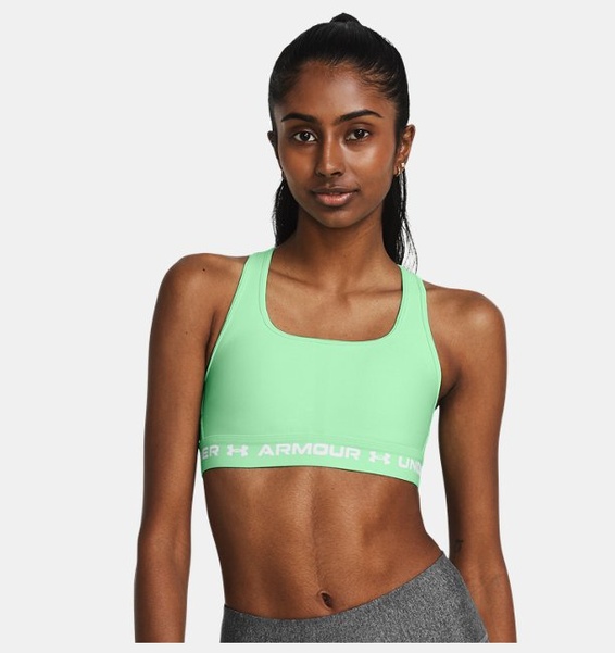Neon Yeşil Kadın UA Crossback Mid Spor Sütyeni