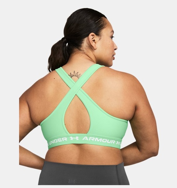 Neon Yeşil Kadın UA Crossback Mid Spor Sütyeni