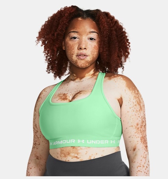 Neon Yeşil Kadın UA Crossback Mid Spor Sütyeni
