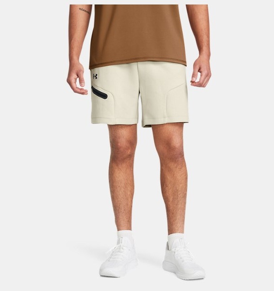 Bej Erkek UA Unstoppable Fleece Şort