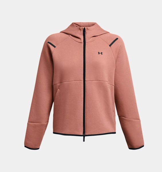 Pembe Kadın UA Unstoppable Fleece Tam Fermuarlı Sweatshirt