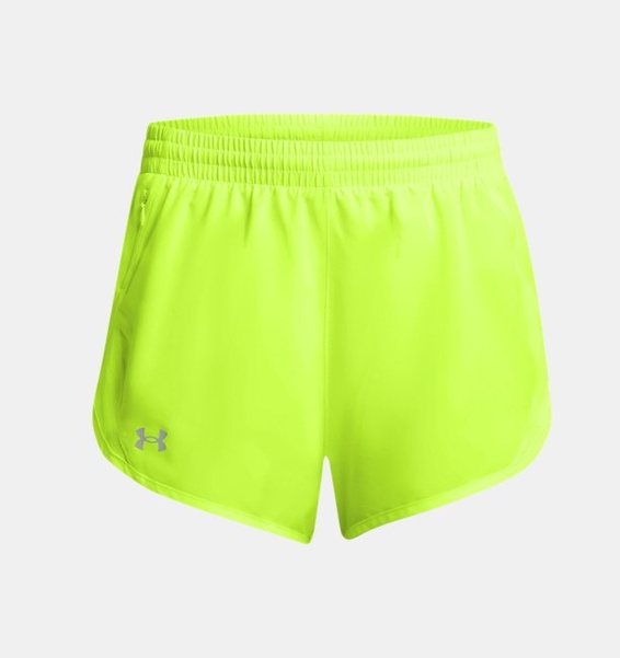 Neon Sarı Kadın UA Fly By 3inch Şort