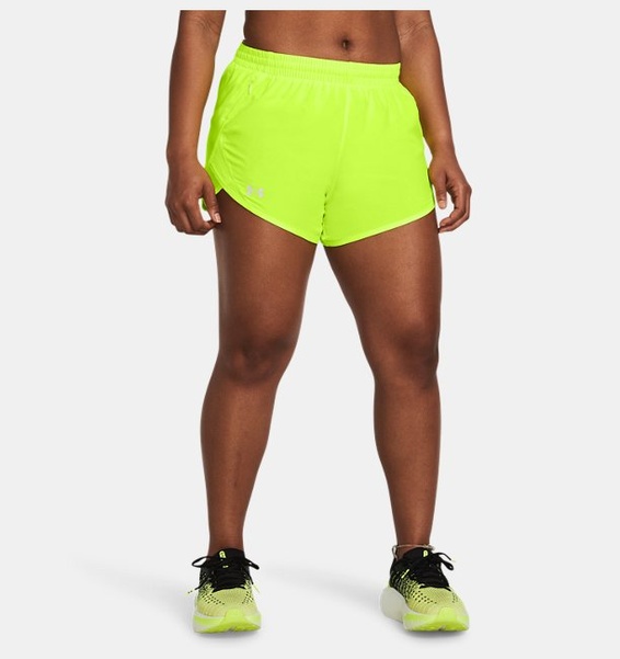 Neon Sarı Kadın UA Fly By 3inch Şort