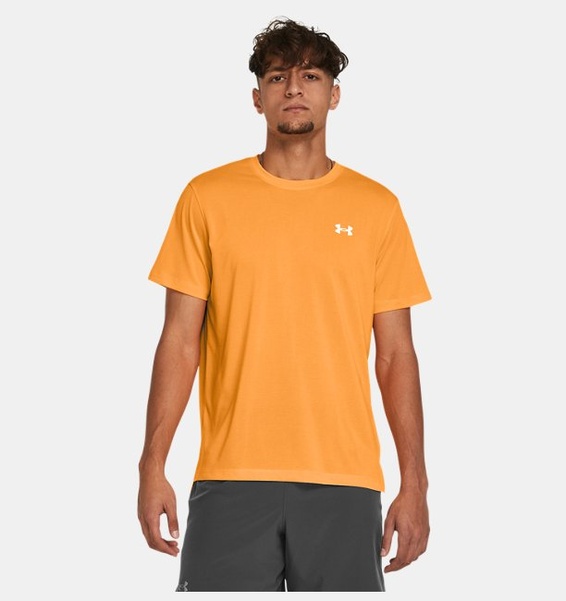 Turuncu Erkek UA Launch Kısa Kollu T-shirt