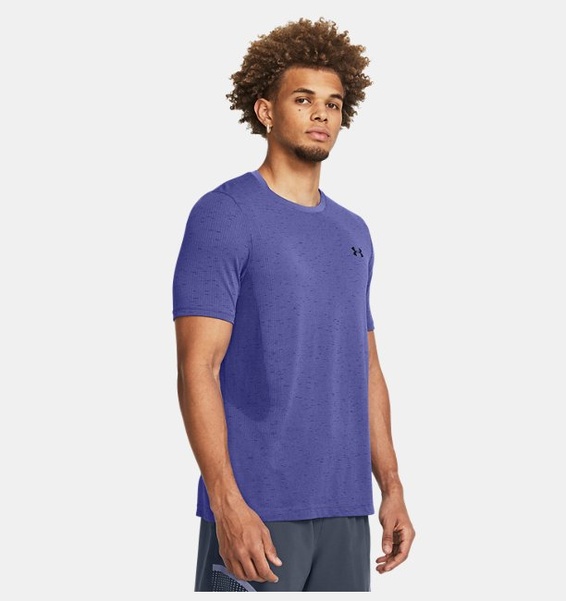 Mor Erkek UA Vanish Dikişsiz Kısa Kollu T-shirt