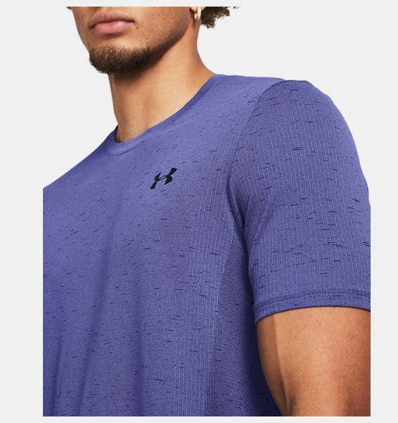 Mor Erkek UA Vanish Dikişsiz Kısa Kollu T-shirt