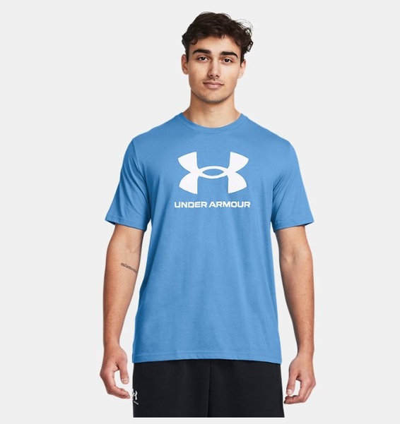 Mavi Erkek UA Sportstyle Logo Update Kısa Kollu Tişört