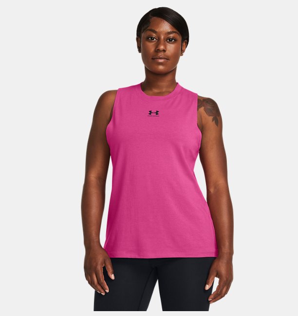 Kadın UA Rival Muscle Atlet Pembe
