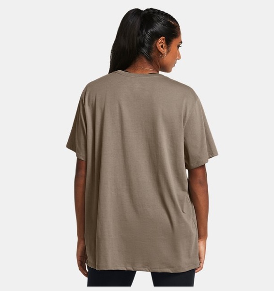 Kahverengi Kadın UA Campus Oversize Kısa Kollu T-shirt