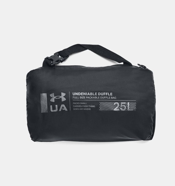 Siyah Unisex UA Hustle 5.0 Packable XS Silindir Çanta