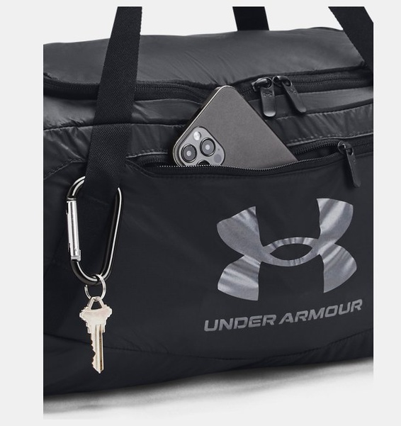 Siyah Unisex UA Hustle 5.0 Packable XS Silindir Çanta