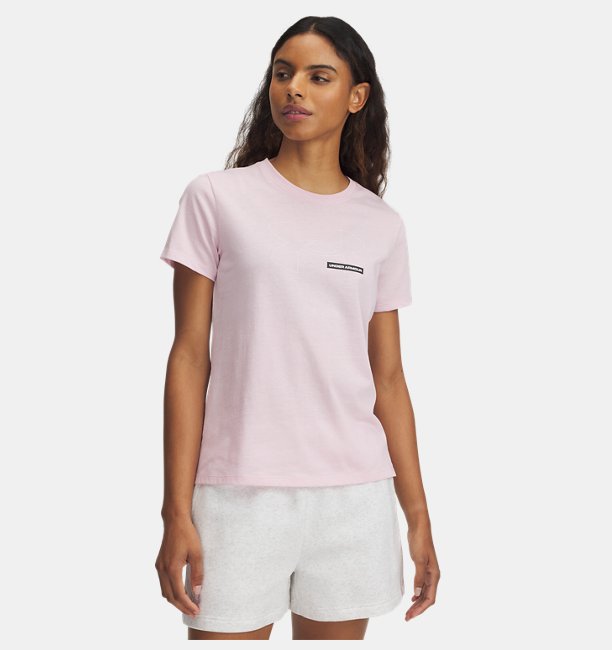 Kadın UA Rival Outline T-shirt Pembe