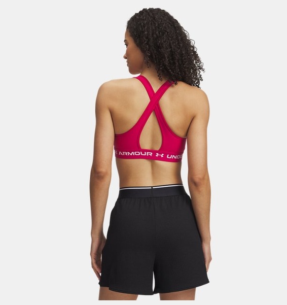 Pembe Kadın UA Crossback Mid Spor Sütyeni
